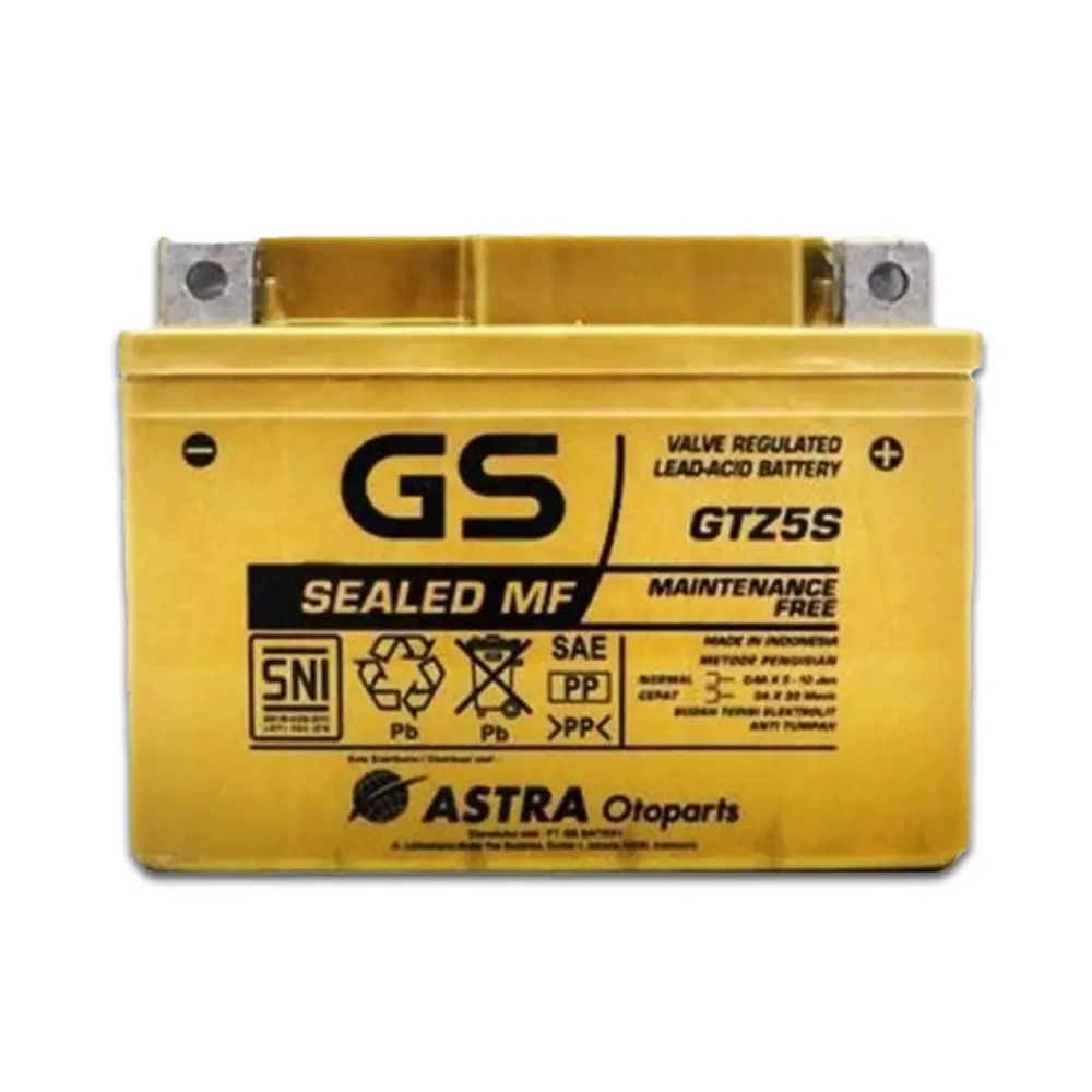 GS GTZ5S VRLA – Aki Motor 3.5Ah | Awet, Bebas Perawatan, dan Siap Pakai